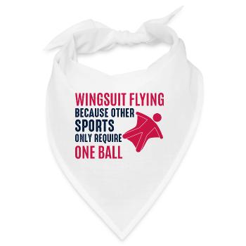Wingsuit fliegen Base Jumping Fallschirmspringen Wingsuiting - Bandana - Weiß - Vorne