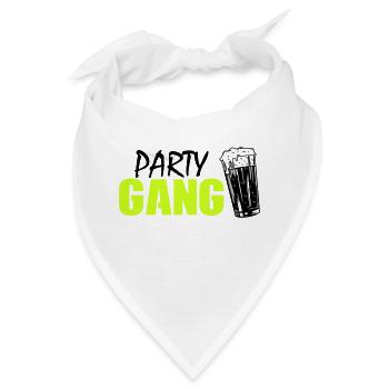 Party Gang - Bandana - Weiß - Vorne