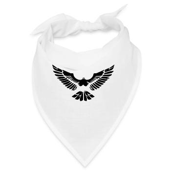 stilisierter Adler, der seine Flügel vorne öffnet - Bandana - Weiß - Vorne