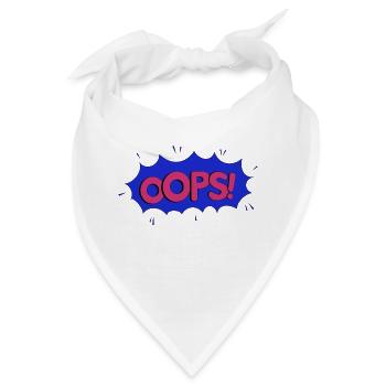 OOPS blue pink - Bandana - Weiß - Vorne