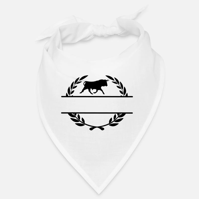 Stier im Lorbeerkranzmonogramm Bandana