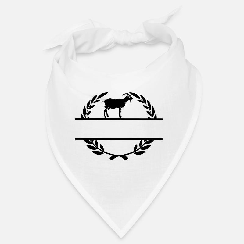 Ziegenkäse Monogramm Lorbeerkranz Bandana