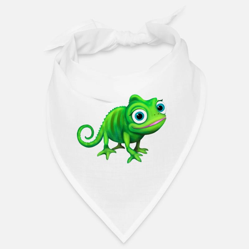 Caméléon vert coloré et drôle Bandana