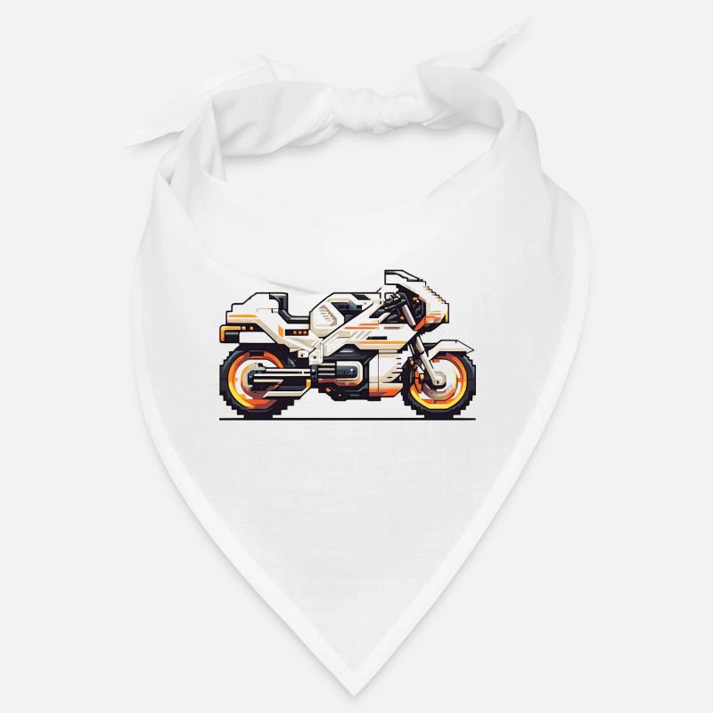 Machine de course de moto 8 bits en tant que graphiques vectoriels Bandana