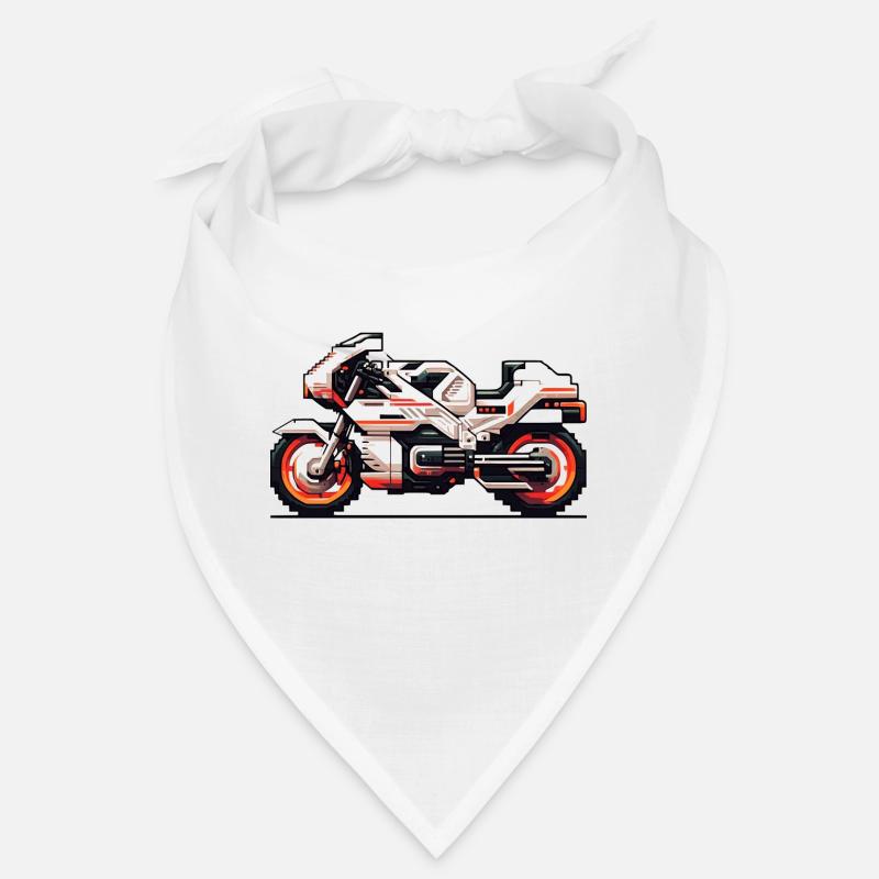Motorrad Rennmaschine als 8 Bit Vector Bandana