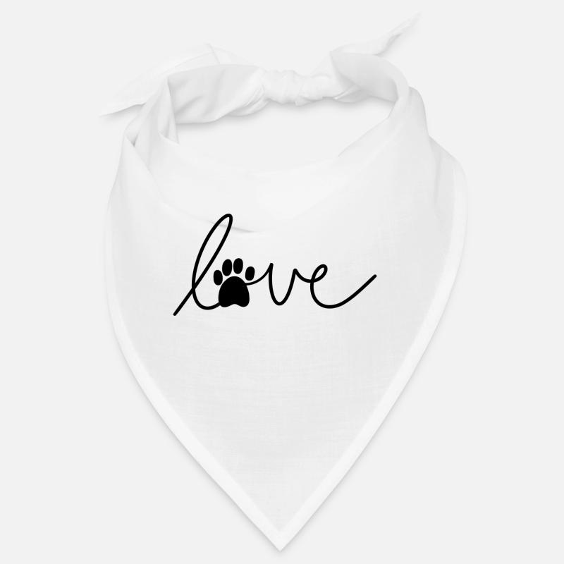 Hundebesitzer Liebe Schriftzug Bandana