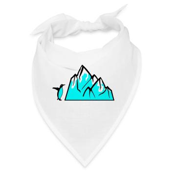 Pinguin Eisberg - Bandana - Weiß - Vorne