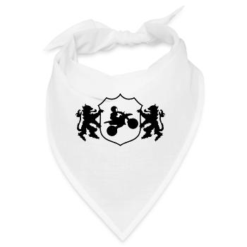 motocross racer wappen 001 - Bandana - Weiß - Vorne