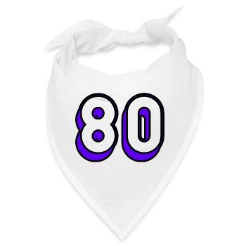 80. 80 JAHRE. 80-JÄHRIGES JUBILÄUM. 80-JÄHRIGES JUBILÄUM - Bandana - Weiß - Vorne