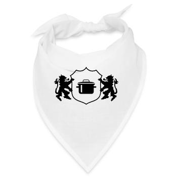 Wappen Kochtopf - Bandana - Weiß - Vorne