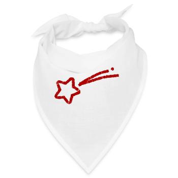 handgezeichnete Sternschnuppe - Bandana - Weiß - Vorne