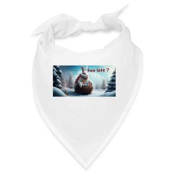 Osterhase zu spät? - Bandana - Weiß - Vorne