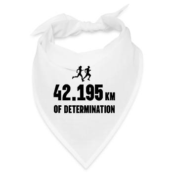 Marathon - 42,195 km Entschlossenheit - Bandana - Weiß - Vorne