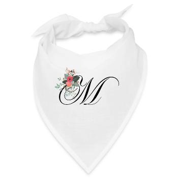 Buchstabe m blumig - Bandana - Weiß - Vorne