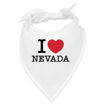 Ich liebe Nevada | Nevada | I Herz Nevada - Bandana - Weiß - Vorne