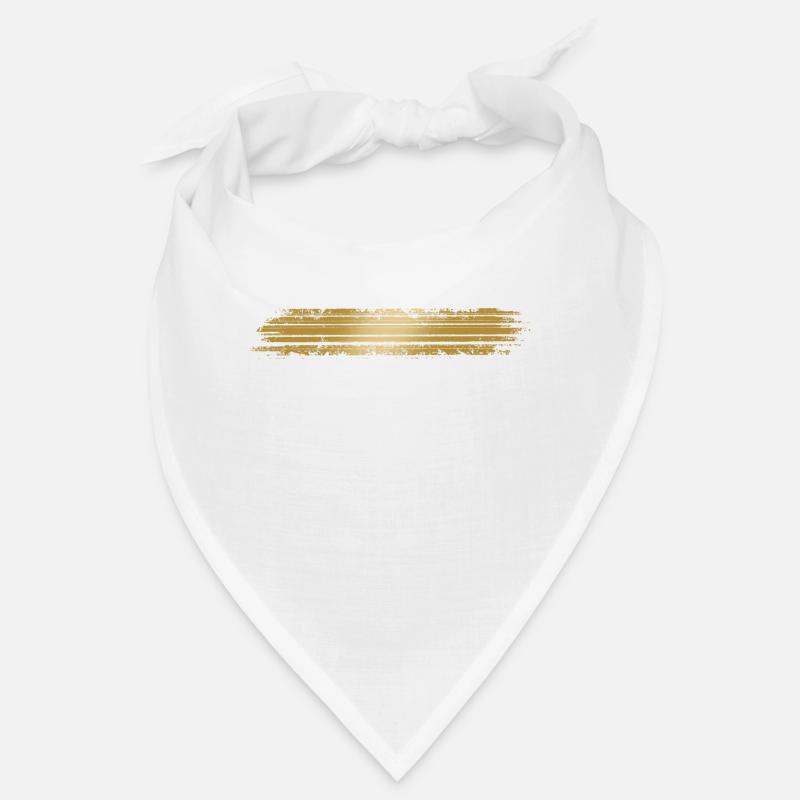 Ligne de tiret dorée moins - Bandana - blanc