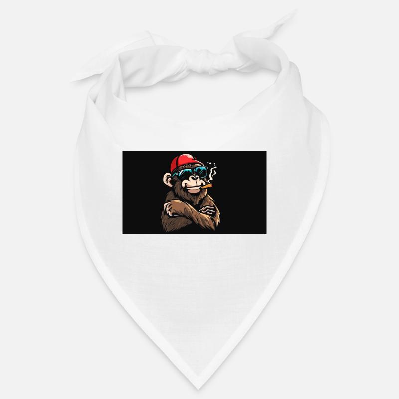 MonkeyCooles Design1 - Bandana - Weiß