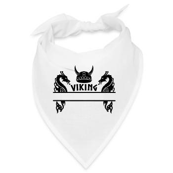 Namensschild des Wikingerdrachenhelms - Bandana - Weiß - Vorne