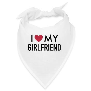 Ich liebe meine Freundin - Bandana - Weiß - Vorne