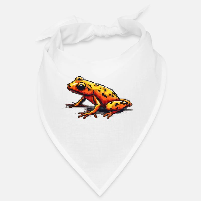 Poison dart frog in old retro 8 bit pixel graphics Bandana