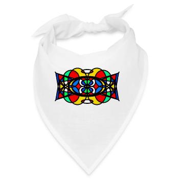 Muster - Bandana - Weiß - Vorne
