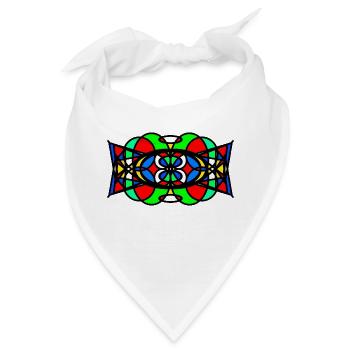 Muster - Bandana - Weiß - Vorne