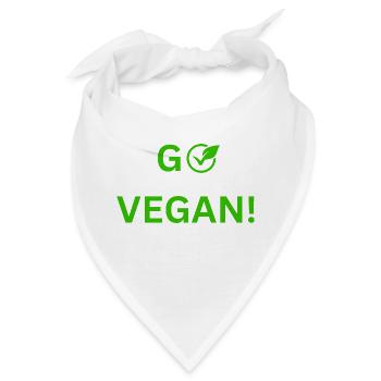 Veganer Stil mit Herz: Einzigartiges Design - Bandana - Weiß - Vorne