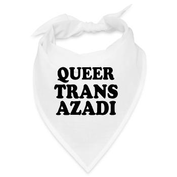 Queer trans azadi - Bandana - Weiß - Vorne
