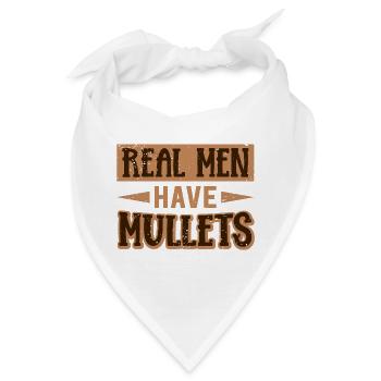 Mullet Frisur Vokuhila Frisur - Bandana - Weiß - Vorne