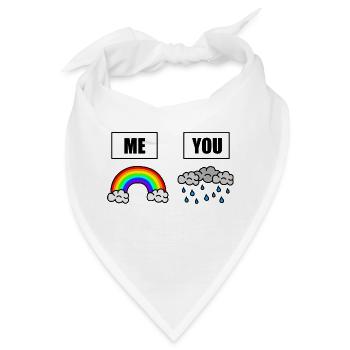 Welt voller Regenwolken - sei der Regenbogen - Bandana - Weiß - Vorne