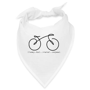 Sleep Eat Gravel Repeat - Bandana - Weiß - Vorne