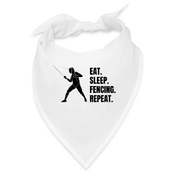 Fechten Fechter Fechttraining Geschenk Fechtsport - Bandana - Weiß - Vorne