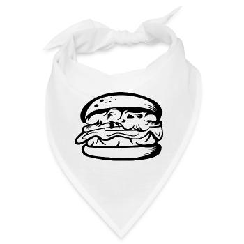 Burger Laden Geschäft Essen Nahrung Fast Food icon - Bandana - Weiß - Vorne