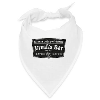 Freak's Bar Schwarz - Bandana - Weiß - Vorne