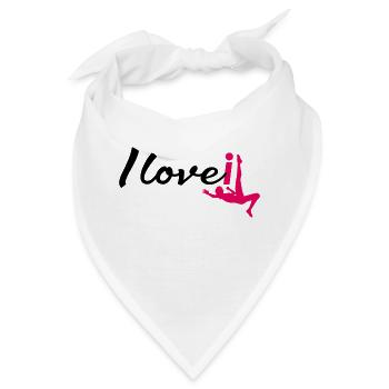 Frauenfußball i love it - Bandana - Weiß - Vorne
