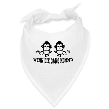 affen gang - Bandana - Weiß - Vorne