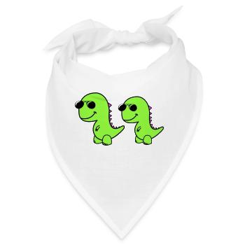 cool dinos - Bandana - Weiß - Vorne