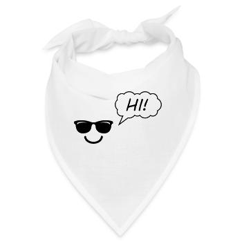 smileface Hi - Bandana - Weiß - Vorne