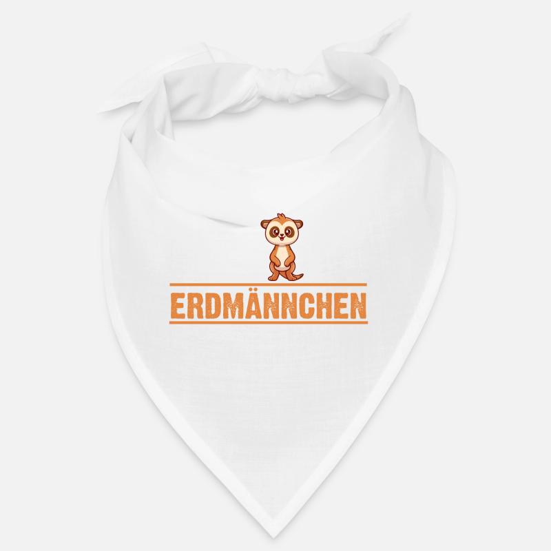 Erdmännchen - Bandana - Weiß