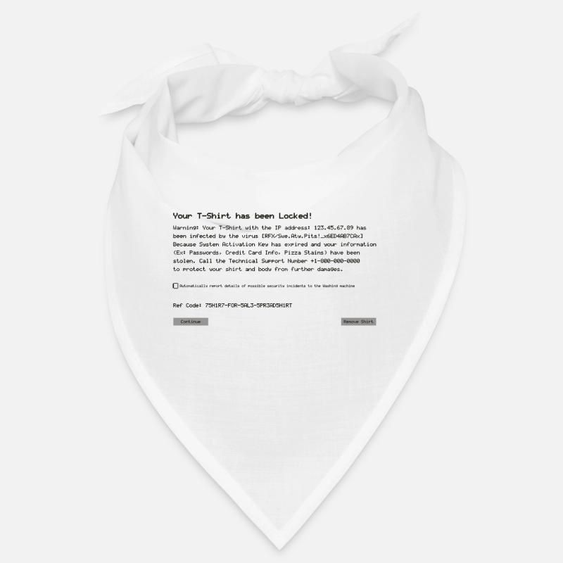Virus Error Computer Shirt Funny Quote Bandana