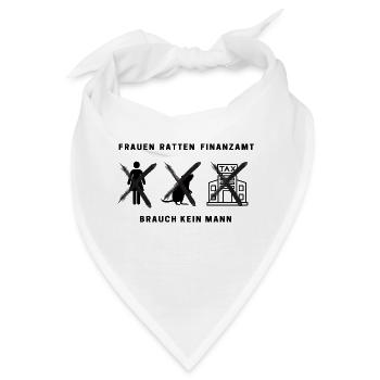 Frauen Ratten Finanzamt - Bandana - Weiß - Vorne
