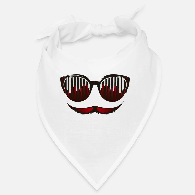 Fun Sonnenbrille Hipster Schnurrbart 2809 B Bandana