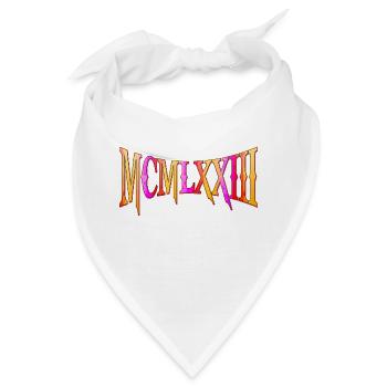 MCMLXXIII 1973 50. Geburtstag B-Day Geburtstagsgeschenk - Bandana - Weiß - Vorne