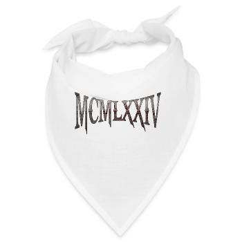 MCMLXXIV 1974 50. Geburtstag B-Day Geburtstagsgeschenk - Bandana - Weiß - Vorne