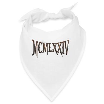 MCMLXXIV 1974 50. Geburtstag B-Day Geburtstagsgeschenk - Bandana - Weiß - Vorne