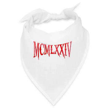 MCMLXXIII 1974 50. Geburtstag B-Day Geburtstagsgeschenk - Bandana - Weiß - Vorne