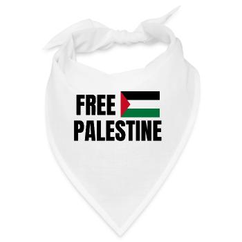 Befreit Palästina - Bandana - Weiß - Vorne