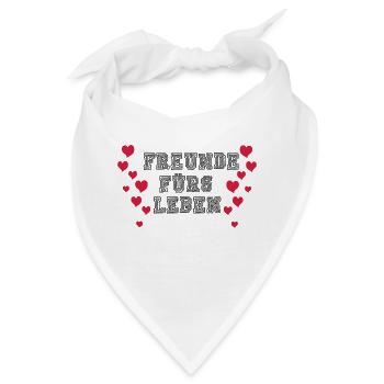 Freunde fürs Leben - Bandana - Weiß - Vorne