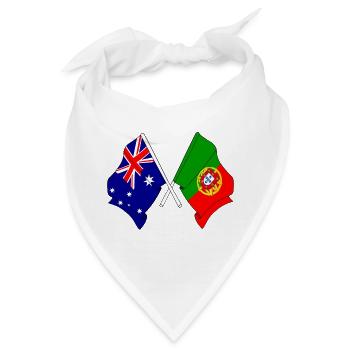 Flagge von Australien und Flagge Portugal - Bandana - Weiß - Vorne