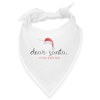 dear santa i can explain - Bandana - Weiß - Vorne